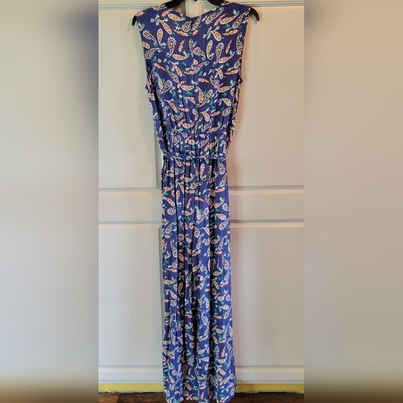 Westport Blue Paisley Flowy Jumpsuit - Picture 3 of 11